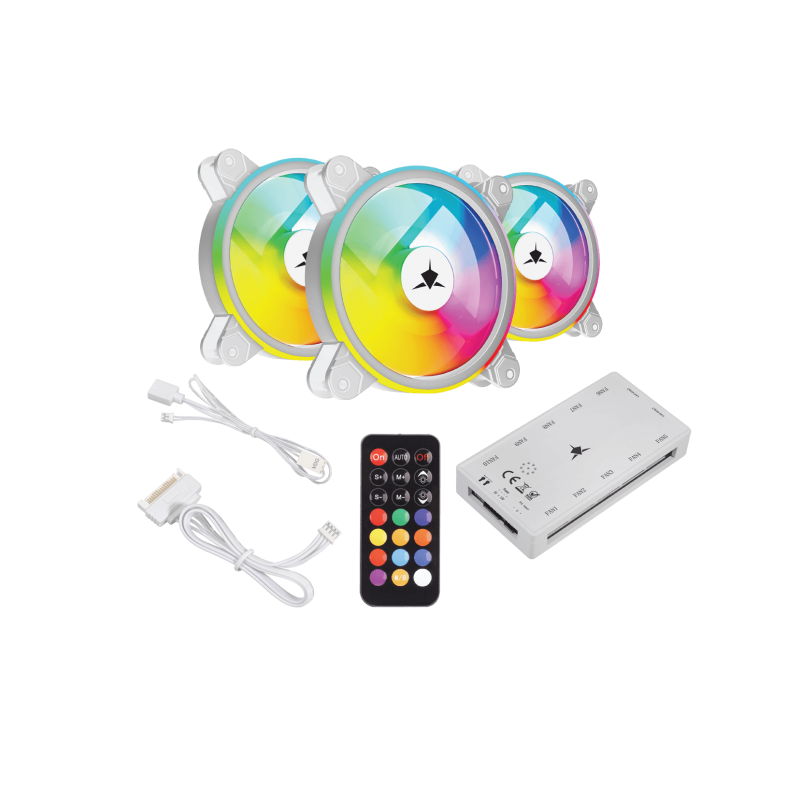 White Shark FAN GCF-S028-005 NEBULA-2 BIJELI ARGB KIT - Image 9
