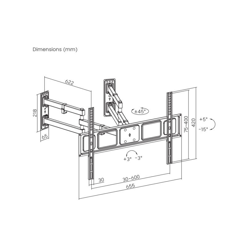 SBOX STALAK PLB-1348-2 (32-70"/45kg/600x400)