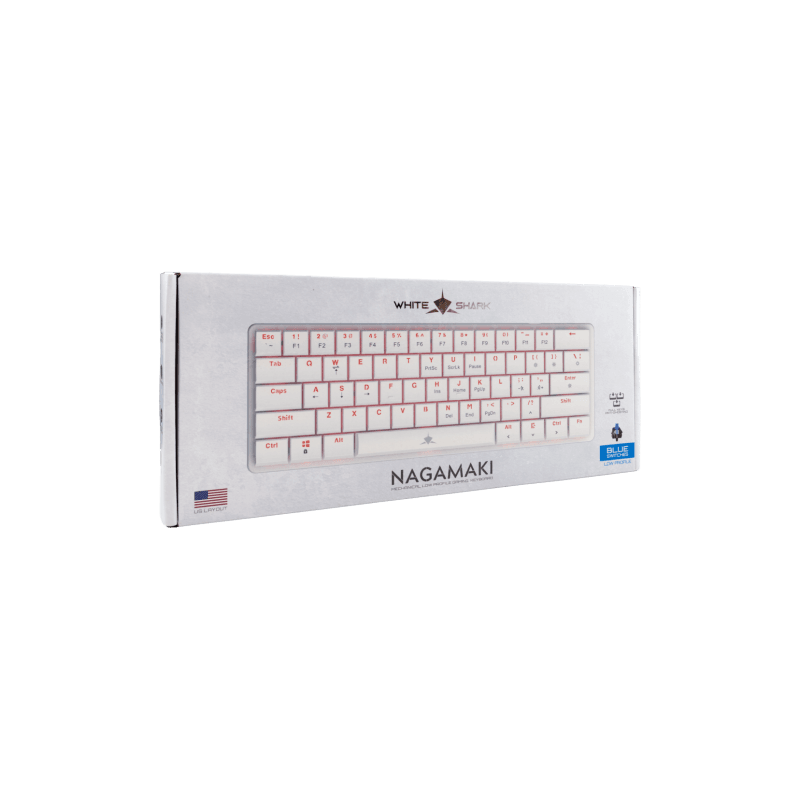 White Shark TASTATURA GK-006221 NAGAMAKI Bijela-Mehanicka/US-BLUE SW. - Image 7