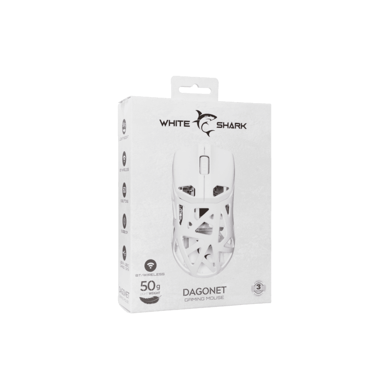 White Shark MIŠ WGM-5019 DAGONET / 24.000 DPI - Bijeli /Wireless - Image 7