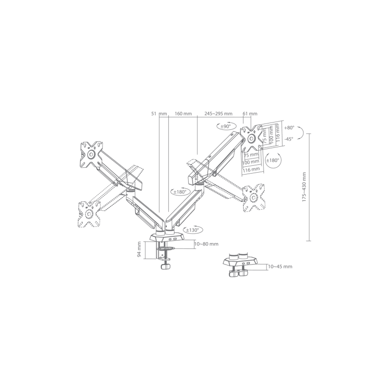 White Shark STALAK Desktop GMS-3211 KHUFU-II / 2 Monitora - Image 7
