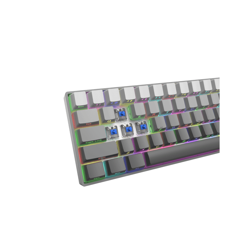 White Shark Tastatura GK-007721 NUNCHAKU Siva - Mehanicka US-BLUE SW. - Image 4