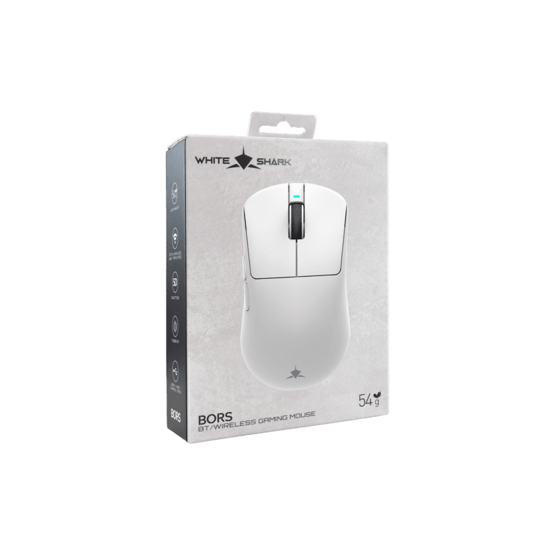 White Shark MIŠ WGM-5021 BORS / 12.000 DPI - Bijeli / Wireless - Image 7