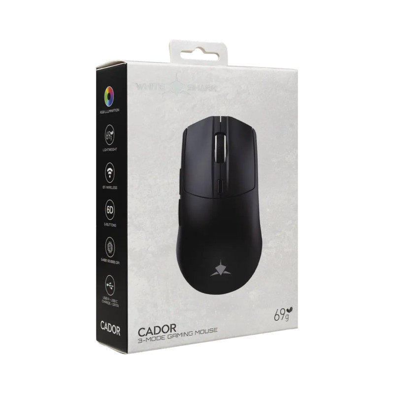 White Shark MIŠ WGM-5020 CADOR / 10.000 DPI - Crni / Wireless - Image 6