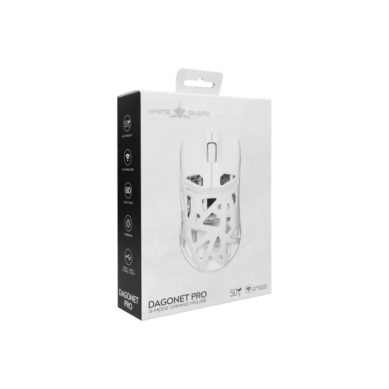 White Shark MIŠ WGM-5026 DAGONET PRO / 24.000 DPI - Bijeli Wireless - Image 3