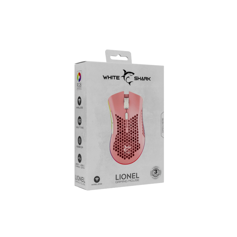White Shark MIŠ WGM-5012 LIONEL / 10.000 DPI - Pink / Wireless - Image 7