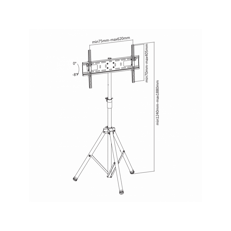 SBOX stalak Podni FST-846 - Tripod (37-70"/35kg/600x400) - Image 6