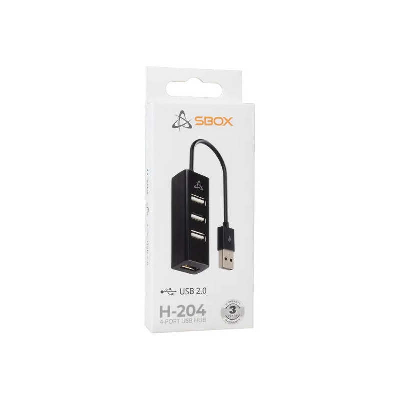 SBOX USB HUB H-204 - USB-2.0 4 Port Crni - Image 2