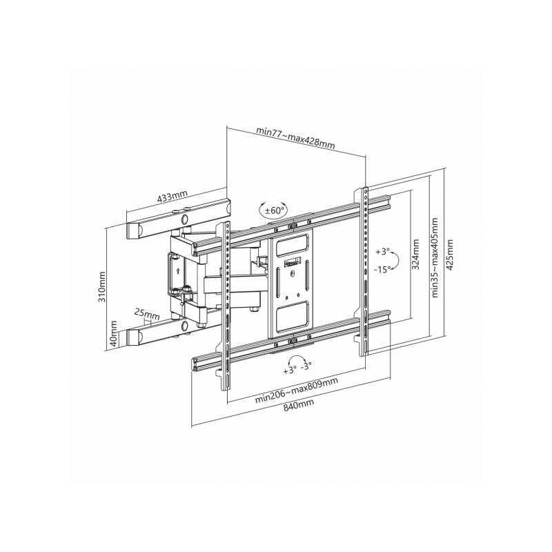 SBOX STALAK PLB-61486 (43-90"/60kg/800x400) - Image 3