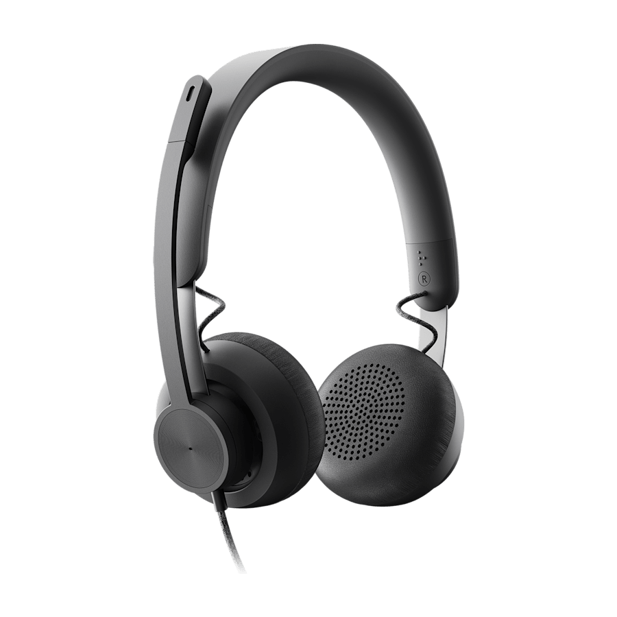 Slušalice sa mikrofonom Logitech Zone Wired MSFT Teams USB black MICROSOFT CERTIFIED, USB-C, USB-A adapter included, 981-000870 - Image 2