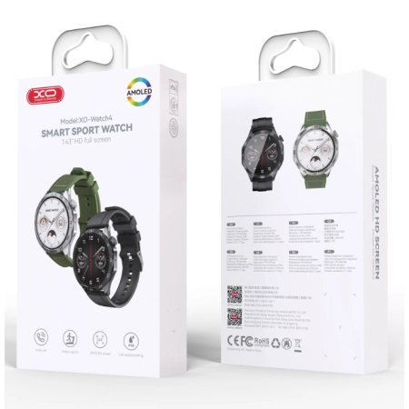 XO Smartwatch Watch 4 Sports Call Amoled Black - Image 3
