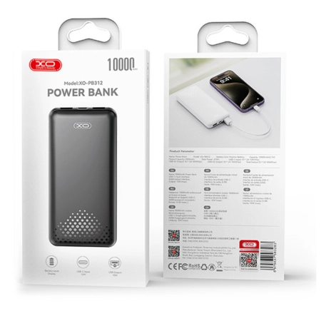 XO Mobile Power Bank 10000mAh PB312 Black - Image 4