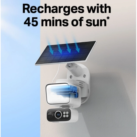 TP-Link Outdoor Solar-Powered Wi-Fi Floodlight Pan/Tilt Camera Tapo C615F KIT - Image 4