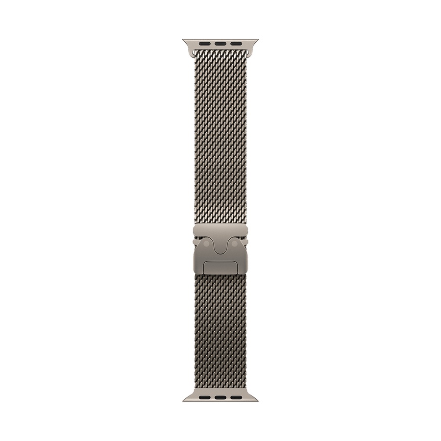 Apple Watch Ultra 4 49mm Titanium Case with Natural Titanium Milanese Loop - M mja94se - Image 2